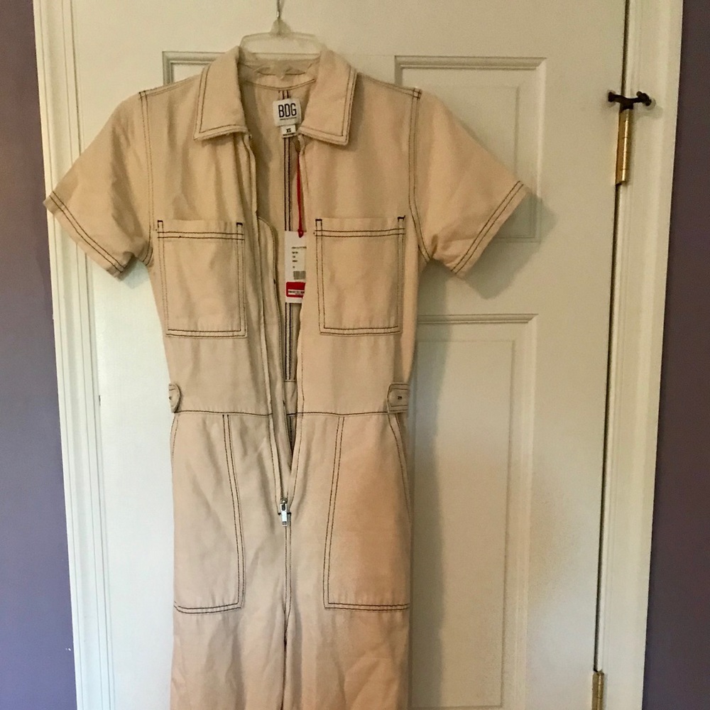 Urban Outfitters BDG Cream Jumpsuit